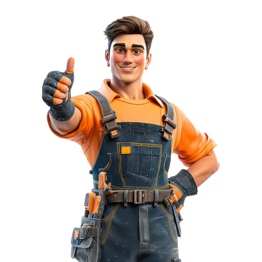 Fixtman technician mascot