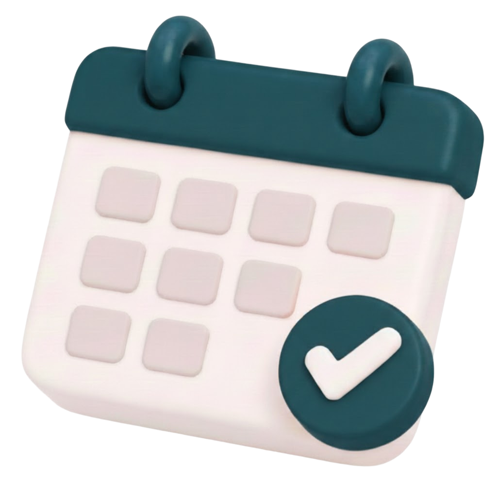 Calendar icon for choosing appointment date and time