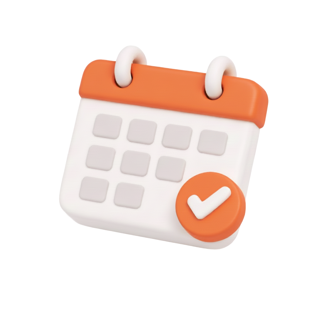 Calendar icon for choosing appointment date and time