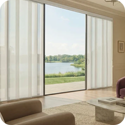 Graywind blinds installed in a modern living room