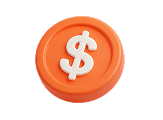 Coin icon for secure online payment