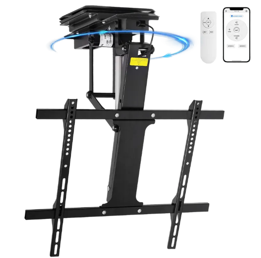 Topsky 360° motorized ceiling TV mount with remote and app control