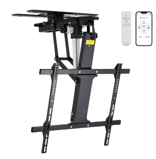 Topsky adjustable flip-down TV mount with remote and app control